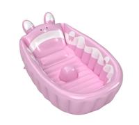 Inflatable Bathtub Portable Travel Shower Basin Cartoon Animal Pattern Baby Bath Tub Easy Storage Baby