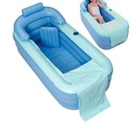 Inflatable Bathtub, PVC Foldable Bath with Seat Mat , Foldable Bathroom Accessories for , Girls, , Teenagers, Men, Youth, Daughters,