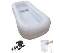 Inflatable Bathtub Shower System - Medical PVC Bedside Kit for Elderly, Disabled, and Pregnant Women - Comfortable and Convenient Bed Bath Solution