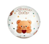 Inflatable Beach Ball, Giant Soccer Ball, Oversized Pool Toy, 100cm 2.5mm Thickened PVC Floating Football for Kids Adults Outdoor Water Park Camping (Little Bear)