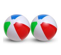 Inflatable Beach Balls 2 Pack - Pool & Beach Toys for Kids and Adults - Summer Water Games, Outdoor Fun, Birthday Party Supplies - Classic Panel Design, Beach Balls for Swimming & Play (60 CM)