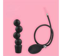 Inflatable Bead Anal Plug Male and Female Prostate Massager Silicone Inflatable Inflatable Anal Plug Sex Toy