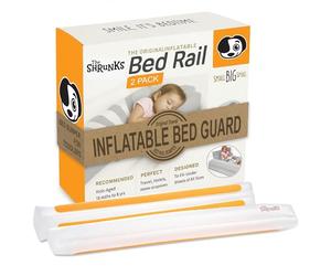 Inflatable Bed Guard, Portable Toddler Bed Rails & Bed Bumpers with Non-Slip Grips, Fits Under Bed Sheet, Travel Bed Guard for Home, Holidays & Sleepovers. The Shrunks (2 Pack)