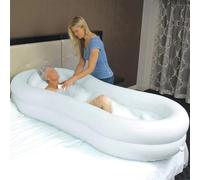 Inflatable Bedside Shower Bath Aid, Air Cushion Support for Elderly and Disabled, Enhancing Comfort and Safety in Bed