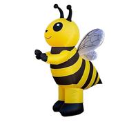 Inflatable Bee Costume Funny Halloween Black and Yellow Striped Full Body Bee Blow Up Costume Adult (Yellow, One Size)