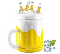 Inflatable Beer Mug Cooler Giant Beer-shaped Ice Bucket With Double Layers Drink Tub For Cans & Bottles Summer Party Beverage Container For Garden Beach