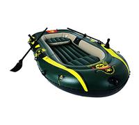 Inflatable Boat, 3 Person Thickened Kayak Canoe with Air Pump Rope Paddle Folding PVC Fishing Boat Inflatable Raft Rubber Boats for Adults Fishing and Kids Coast Outdoor