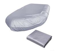 Inflatable Boat and Cover with Tear Resistant Oxford Material and Drawstring Edges for Secure Fit and Weather Protection (470X94X46cm)