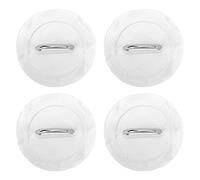 Inflatable Boat D - Ring Pad Patch, 4 Pcs Marine Stainless Steel Fixed Buckle, PVC Kayak D - Ring Patch with Strong Adhesion, Durable Replacement Accessories for Inflatable Boats, (White)