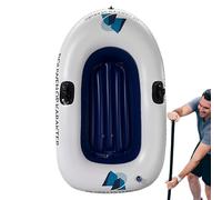 Inflatable Boat Inflatable Boat PVC 145x91cm Lightweight Foldable Multi Chambers Stability Reinforced Pool Lake River Beach Transport Hard Instability Water
