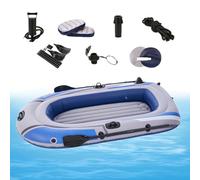 Inflatable Boat, Inflatable Fishing Float, Kayak Leisure Bubbles, 3 Person Portable Inflatable Boat Raft for Fishing, with Panel Paddle and Air Pump
