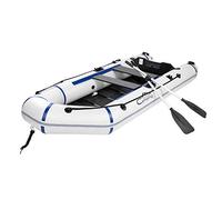 Inflatable Boat, Inflatable Kayak Assault for Adults, 10ft 2-Person PVC Raft Inflatable Dinghy for Camping, Survival, Fishing, Boating & Hunting on Lakes & Rivers, Supports up to 330kg (Off-White)