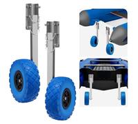 Inflatable Boat Transom Dolly, Launching Whee with 9.84" Tire & Stainless Steel Solid Bearing, 2 Stages Wheel Arm