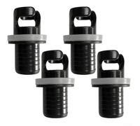 Inflatable Boat Valve Adapter, 4-Pack Air Pump Connector with Screw-in Design for Assault Boats, Surfboards, Longboards and Inflatable Beds, Lasting ABS Plastic Gasket