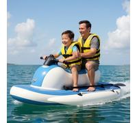 Inflatable Boat with Motor, Electric Water-Powered Inflatable Motorboat, 9-speed Adjustment, Max Load Cap. 485 lbs, Premium Drawn Wire Clip Mesh Material, for Sea Diving & Water Sports 700WPRO16A