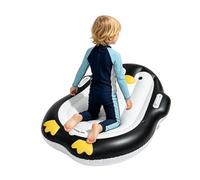 Inflatable Bodyboard For Kids - Cartoon Penguin Floating Board With Handles Portable Bodyboard Float Water Surfboard Toy For Boys Girls Beach Swimming Pool Lake
