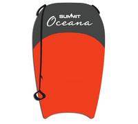 Inflatable Bodyboard with Handles & Leash 106cm x 60cm - Lightweight Surf Body Board for Sea & Beach - Compact Boogie Board with Mesh Bag - Max Weight 100kg - Easy Inflate & Repair Patch (Red)