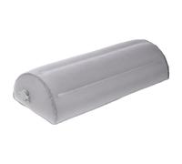 Inflatable Bolster Pillow for Legs, Knees & Back - Lightweight,Half Moon Support Cushion for Sleeping & Travel - Soft Milk Fiber & TPU - Adjustable Lumbar, Knee & Ankle Support 51x21x12cm (Grey)