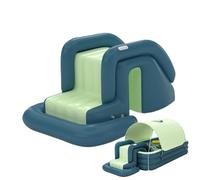 Inflatable Bounce House - Water Slide Play, Center Splash Pool Fun Zone, Basketball Toss Game, Climbing Wall Activity | Outdoor Backyard Kids Party Water Adventure Activity Toy Blower Included