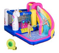 Inflatable Bouncy Castle 5 in 1 Kids Bounce House Blower Water Slide Garden