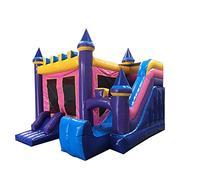 Inflatable Bouncy Castle with Air Blower, Stakes, and Repair Kit for Easy Party Setup
