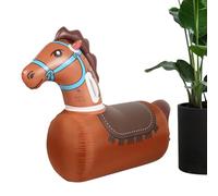 Inflatable Bouncy Horse - Balance Training Realistic Toy, Bouncing Animal Hopper, Leakproof Portable Ergonomic Balance Toy, Children's Entertainment For Outdoor Indoor Play Travel Garden Yard