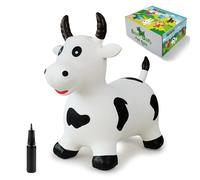 Inflatable Bouncy Horse Hopper - White Cow Medium