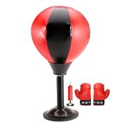 Inflatable Boxing Bag - 17x41 Cm Desktop Speed Ball, Strong Suction Cup Trainer Exercise Gear | Stress Relief Punching Set for Students Gamers Employees Writers Apartment Home Focus Fun