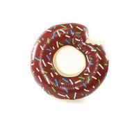 Inflatable Brown Doughnut - Pack of 1-42 inches/107cm Donut with Brown Icing Design - Adults Kids Boys Girls Fun Summer Activity Pool Party Beach Day Swimming Toy Float