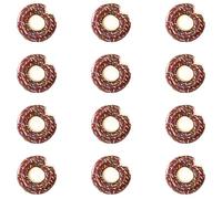 Inflatable Brown Doughnut - Pack of 12-42 inches/107cm Donut with Brown Icing Design - Adults Kids Boys Girls Fun Summer Activity Pool Party Beach Day Swimming Toy Float
