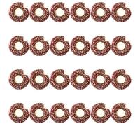 Inflatable Brown Doughnut - Pack of 24-42 inches/107cm Donut with Brown Icing Design - Adults Kids Boys Girls Fun Summer Activity Pool Party Beach Day Swimming Toy Float