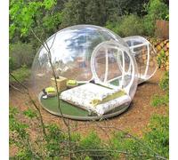 Inflatable Bubble Dome Tent with Pump and Blower, Clear PVC Party Shelter for Outdoor Events, Exhibitions, and Leisure Activities