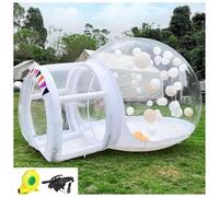 Inflatable Bubble House, 13ft Dia,6.5ft Tunnel Inflatable Castle PVC,Waterproof,Clear Dome Tents for Party