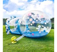 Inflatable Bubble House, Clear Dome Tent with Blower & Pump, Commercial Grade PVC Waterproof Garden Tent for Kids and Parties