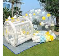 Inflatable Bubble House for Kids, 10ft Clear Inflatable Tent with Blower and Pump for Commercial Use, Luxury 100% PVC Bubble House for Outdoor, Patio, Festival,