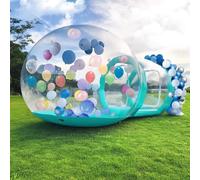 Inflatable Bubble House, Inflatable Bubble House Dome with Blower & Pump, Diameter Waterproof Garden Tent Made of PVC in Commercial Quality for Outdoor, Camping, Party (Green, 300 cm)