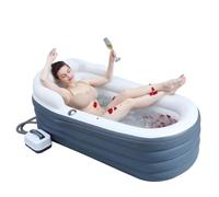 Inflatable Bubble Massa Tub with 108 Jets, Portable Foldable Bath Mat for Adults, Non Slip Thermal Ilat, Remote Control with 6 Inte Levels, Cact Home Spa Solut for Relaxat and