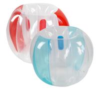 Inflatable Bumper Balls for Kids 2Pcs 35x29.5" Leakproof PVC Human Hamster Ball with Inner Handle & Fastening Belt for Playground, Yard, Park Bubble Suit Human Bubble Bumper Balls