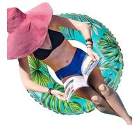 Inflatable Buoy, Large Size Portable Tropical Design Raft Ring | Round Inflatable Toy for Swimming Pool Summer Party Outdoor Travel Holiday Beach Lake River Garden