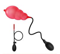 Inflatable Butt Plug, Expandable Butt Plug with Pump, Anal Training Multiple Sex Beads for Beginner, Inflated Anal Plug Stimulation Sex Toy for Men Womens (Red)