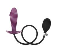 Inflatable Butt Plug for G spot Stimulation Small Silicone Anal Plug Prostate Toy with T-Shape Base, Adjustable Expanding Anal Dildo Male Female Adult Sex Toy