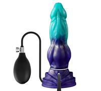 Inflatable Butt Plug Knot Huge Anal Inflatable Dildo with Adjustable Thickness, Large Anal Trainer Stretcher Pump Silicone Wearable Butt Plug Sex Toys for Women Men Couple