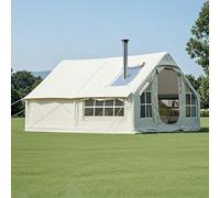 Inflatable Camping Tent, 4 Season Waterproof Pop-Up Glamping Tent for 6-8 People, Easy Setup, Large Space with Stove Compatibility