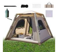 Inflatable Camping Tent for 2 4 Persons Easy Setup and Portable Waterproof and Windproof Ideal for Camping Festivals Backyard and Sleepovers Includes Carry Bag and Large Mesh Windows Learned