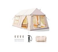 Inflatable Camping Tent for 4-6 People, Easy 2-3 Minute Setup, Includes Hand Pump, Waterproof, Weatherproof, Breathable & Anti-Mosquito Design