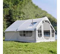 Inflatable Camping Tent for 4-8 People with Stove Jack, Quick Setup 4-Season Pop-Up Tent, Includes Air Pump for Family Outdoor Adventures