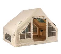 Inflatable Camping Tent, Pop Up Design with 2 Doors & 4 Mesh Windows, Windproof for 4 Seasons, Easy Setup for Family Outdoor Adventures