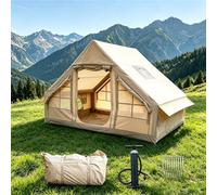 Inflatable Camping Tents with Hand Pump, Air Glamping Tents, Easy Setup Waterproof and Windproof Blow up Tent, 4 Seasons Oxford Cabin Tent