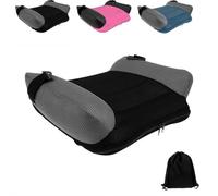 Inflatable Car Booster Seat Quick Inflate/Empty for Travel (Black) (A)