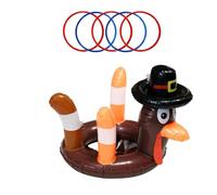 Inflatable Carnival Game Set, Turkey Hat Toss Party Activity Kit, Outdoor Fun Target Challenge for Group Play, Durable Air Filled Design with Easy Setup Stability, Event Entertainment